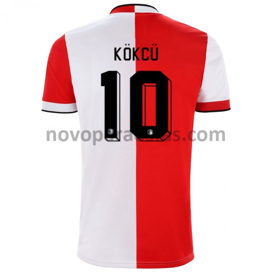 Camisolas Feyenoord Rotterdam Orkun Kokcu 10 Casa 2021-2022 Manga Curta