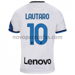 Camisolas Inter de Milão Lautaro Martinez 10 Visitante 2021-2022 Manga Curta