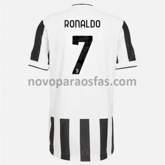 Camisolas Juventus Cristiano Ronaldo 7 Casa 2021-2022 Manga Curta