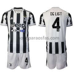 Camisolas Juventus Matthijs de Ligt 4 Criança Casa 2021-2022 Manga Curta