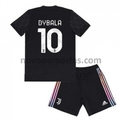Camisolas Juventus Paulo Dybala 10 Criança Visitante 2021-2022 Manga Curta