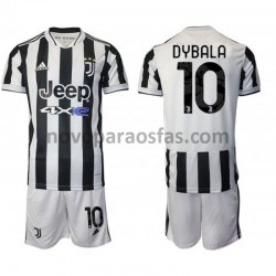 Camisolas Juventus Paulo Dybala 10 Criança Casa 2021-2022 Manga Curta