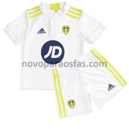 Camisolas Leeds United Criança Casa 2021-2022 Manga Curta