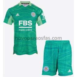 Camisolas Leicester City Guarda-redes Criança Visitante 2021-2022 Manga Curta