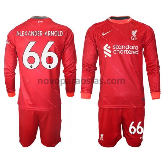 Camisolas Liverpool Alexander-Arnold 66 Criança Casa 2021-2022 Manga Comprida