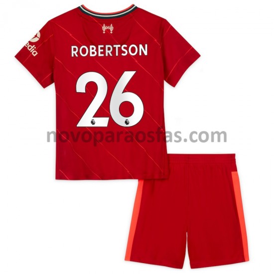 Camisolas Liverpool Andrew Robertson 26 Criança Casa 2021-2022 Manga Curta