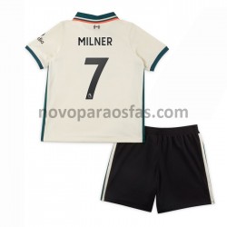 Camisolas Liverpool James Milner 7 Criança Visitante 2021-2022 Manga Curta