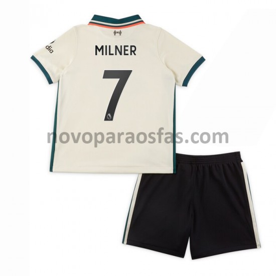 Camisolas Liverpool James Milner 7 Criança Visitante 2021-2022 Manga Curta