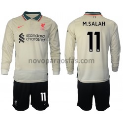 Camisolas Liverpool M.Salah 11 Criança Visitante 2021-2022 Manga Comprida