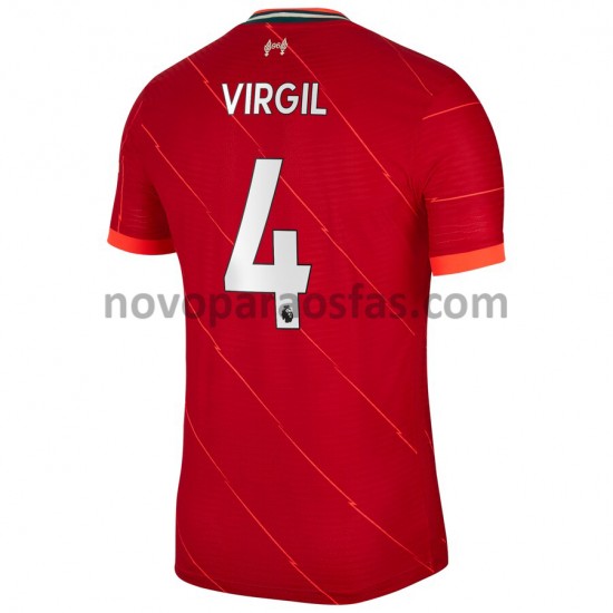 Camisolas Liverpool Virgil Van Dijk 4 Casa 2021-2022 Manga Curta