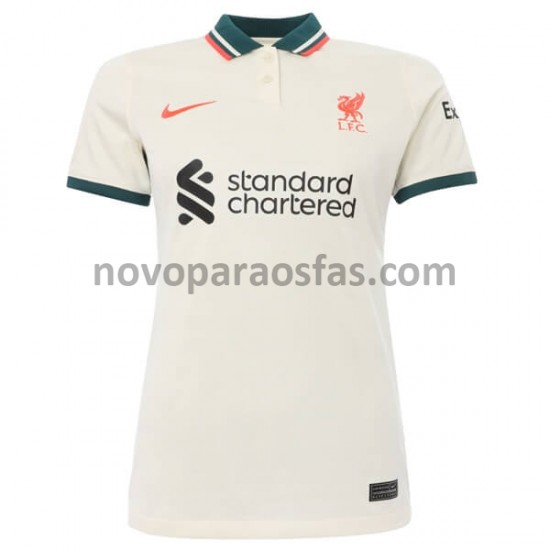 Camisolas Liverpool Mulher Visitante 2021-2022 Manga Curta