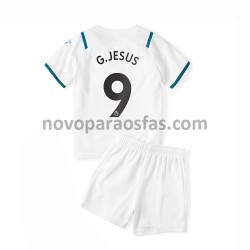 Camisolas Manchester City Gabriel Jesus 9 Criança Visitante 2021-2022 Manga Curta