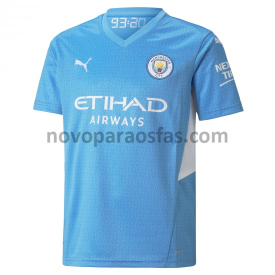 Camisolas Manchester City Casa 2021-2022 Manga Curta