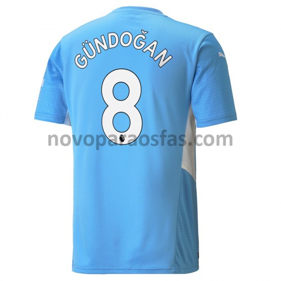 Camisolas Manchester City Ilkay Gundogan 8 Casa 2021-2022 Manga Curta