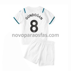 Camisolas Manchester City Ilkay Gundogan 8 Criança Visitante 2021-2022 Manga Curta