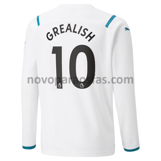 Camisolas Manchester City Jack Grealish 10 Visitante 2021-2022 Manga Comprida