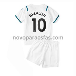 Camisolas Manchester City Jack Grealish 10 Criança Visitante 2021-2022 Manga Curta