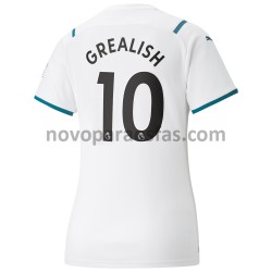 Camisolas Manchester City Jack Grealish 10 Mulher Visitante 2021-2022 Manga Curta