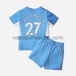 Camisolas Manchester City Joao Cancelo 27 Criança Casa 2021-2022 Manga Curta
