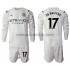Camisolas Manchester City Kevin De Bruyne 17 Criança Visitante 2021-2022 Manga Comprida