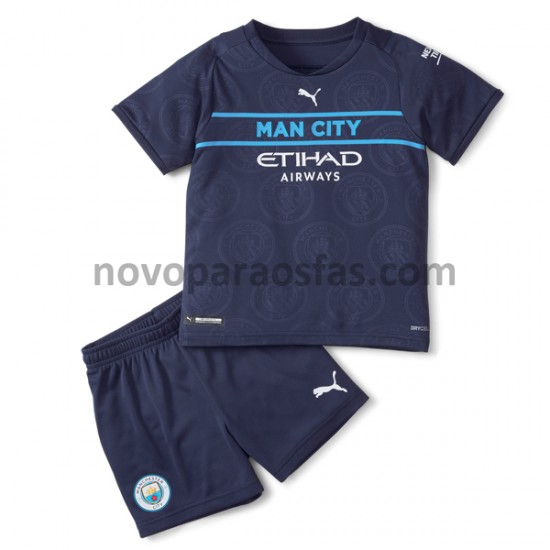 Camisolas Manchester City Criança Alternativo 2021-2022 Manga Curta