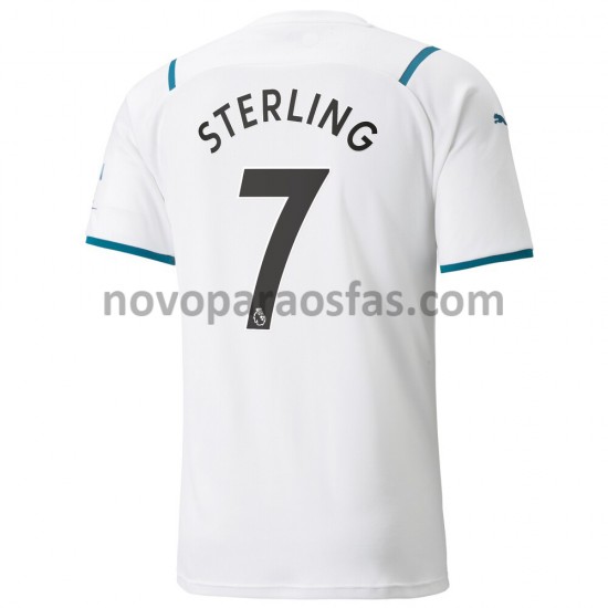 Camisolas Manchester City Raheem Sterling 7 Visitante 2021-2022 Manga Curta