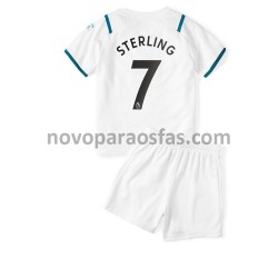 Camisolas Manchester City Raheem Sterling 7 Criança Visitante 2021-2022 Manga Curta