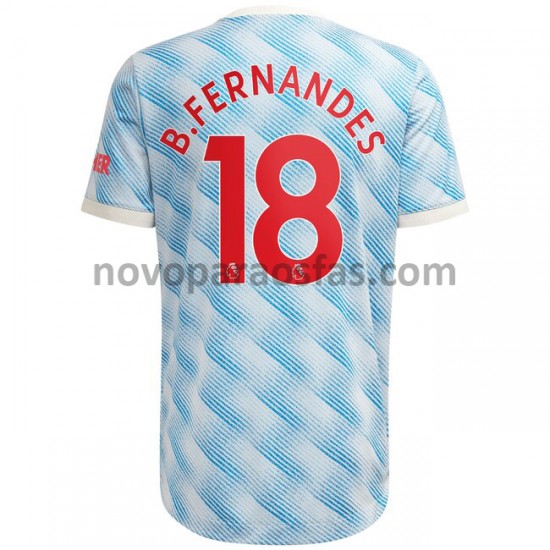 Camisolas Manchester United Bruno Fernandes 18 Visitante 2021-2022 Manga Curta