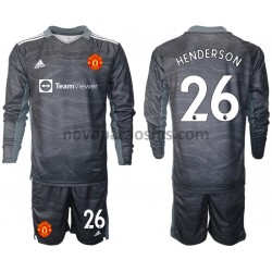 Camisolas Manchester United Dean Henderson 26 Guarda-redes Criança Visitante 2021-2022 Manga Comprida