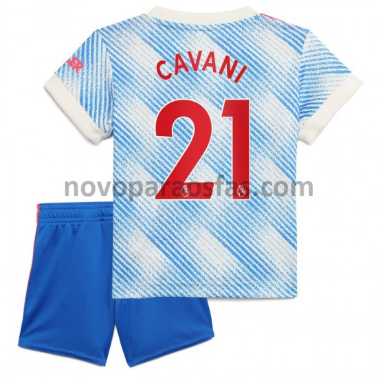 Camisolas Manchester United Edinson Cavani 21 Criança Visitante 2021-2022 Manga Curta