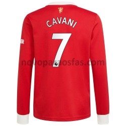 Camisolas Manchester United Edinson Cavani 7 Casa 2021-2022 Manga Comprida