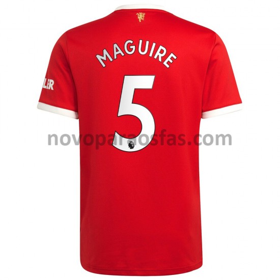 Camisolas Manchester United Harry Maguire 5 Casa 2021-2022 Manga Curta