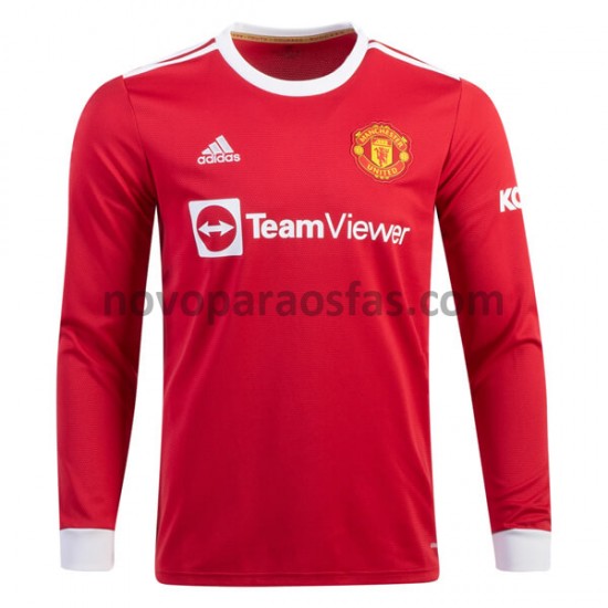 Camisolas Manchester United Casa 2021-2022 Manga Comprida