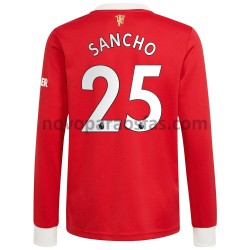 Camisolas Manchester United Jadon Sancho 25 Casa 2021-2022 Manga Comprida