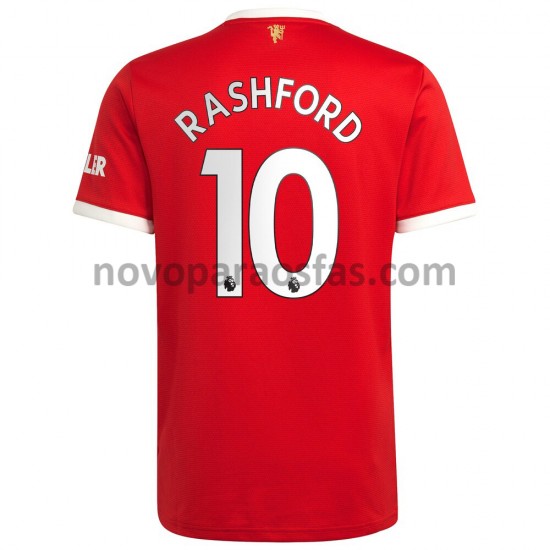 Camisolas Manchester United Marcus Rashford 10 Casa 2021-2022 Manga Curta