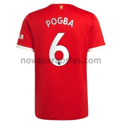 Camisolas Manchester United Paul Pogba 6 Casa 2021-2022 Manga Curta