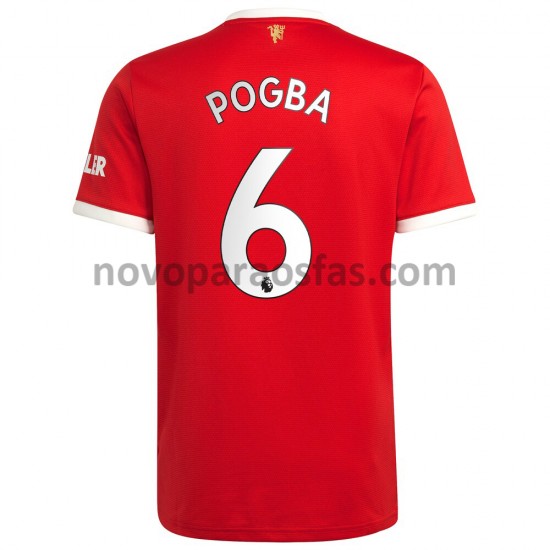 Camisolas Manchester United Paul Pogba 6 Casa 2021-2022 Manga Curta