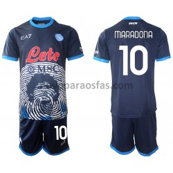 Camisolas SSC Napoli Diego Maradona 10 Special 2 Criança Casa 2021-2022 Manga Curta