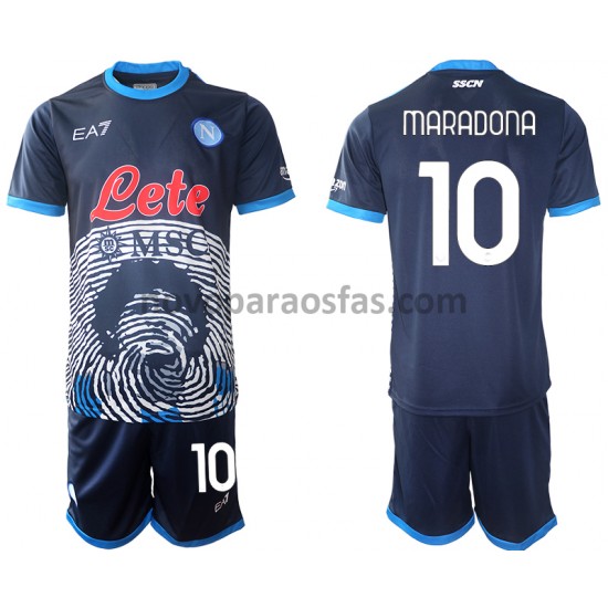 Camisolas SSC Napoli Diego Maradona 10 Special 2 Criança Casa 2021-2022 Manga Curta