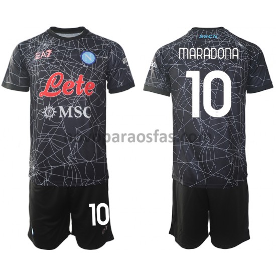 Camisolas SSC Napoli Diego Maradona 10 Special Criança Casa 2021-2022 Manga Curta