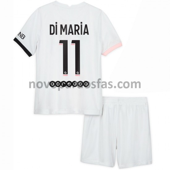 Camisolas Paris Saint-Germain Di Maria 11 Criança Visitante 2021-2022 Manga Curta