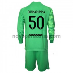 Camisolas Paris Saint-Germain Guarda-redes Gianluigi Donnarumma 50 Criança Alternativo 2021-2022 Manga Comprida