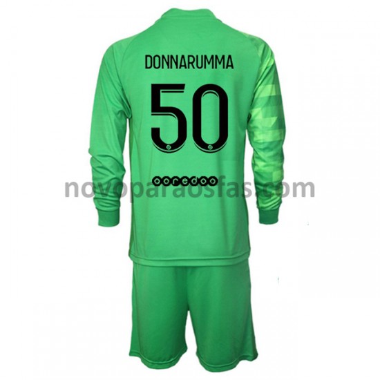 Camisolas Paris Saint-Germain Guarda-redes Gianluigi Donnarumma 50 Criança Alternativo 2021-2022 Manga Comprida
