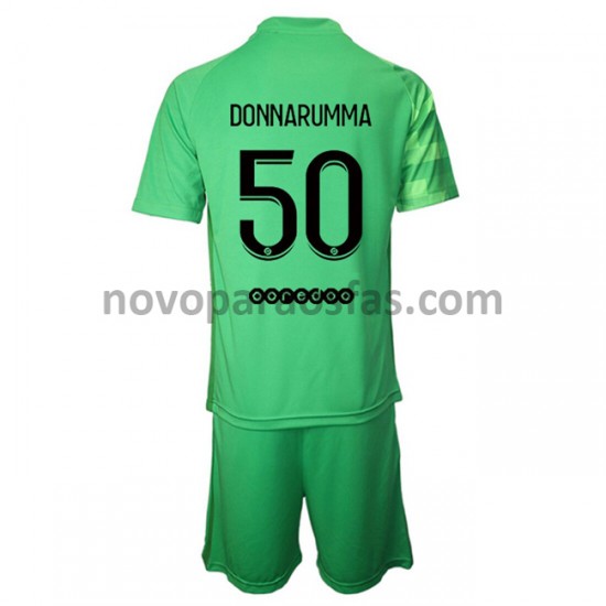 Camisolas Paris Saint-Germain Guarda-redes Gianluigi Donnarumma 50 Criança Alternativo 2021-2022 Manga Curta