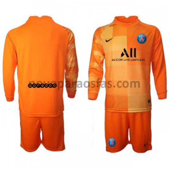 Camisolas Paris Saint-Germain Guarda-redes Criança Casa 2021-2022 Manga Comprida