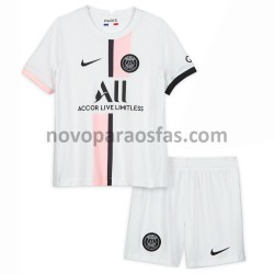 Camisolas Paris Saint-Germain Criança Visitante 2021-2022 Manga Curta