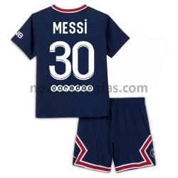 Camisolas Paris Saint-Germain Lionel Messi 30 Criança Casa 2021-2022 Manga Curta