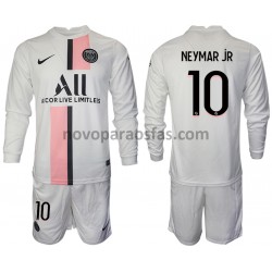 Camisolas Paris Saint-Germain Neymar JR 10 Criança Visitante 2021-2022 Manga Comprida