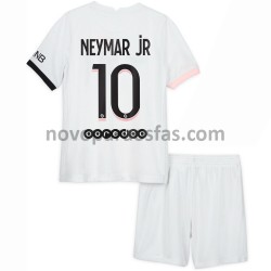 Camisolas Paris Saint-Germain Neymar Jr 10 Criança Visitante 2021-2022 Manga Curta