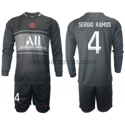Camisolas Paris Saint-Germain Sergio Ramos 4 Criança Alternativo 2021-2022 Manga Comprida